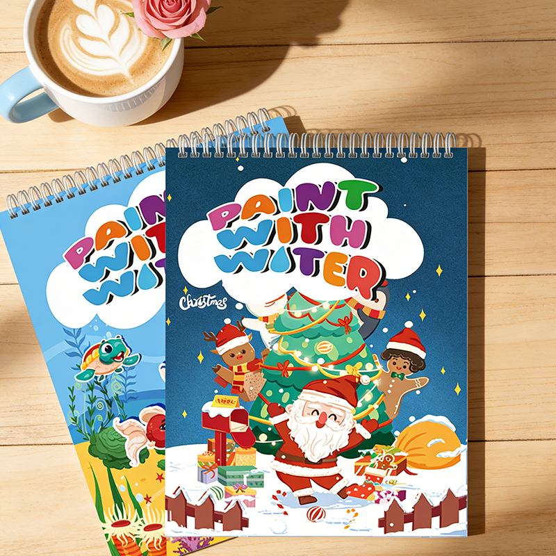 Spiral-Bound ရေဆေးရောင်ခြယ်စာအုပ်